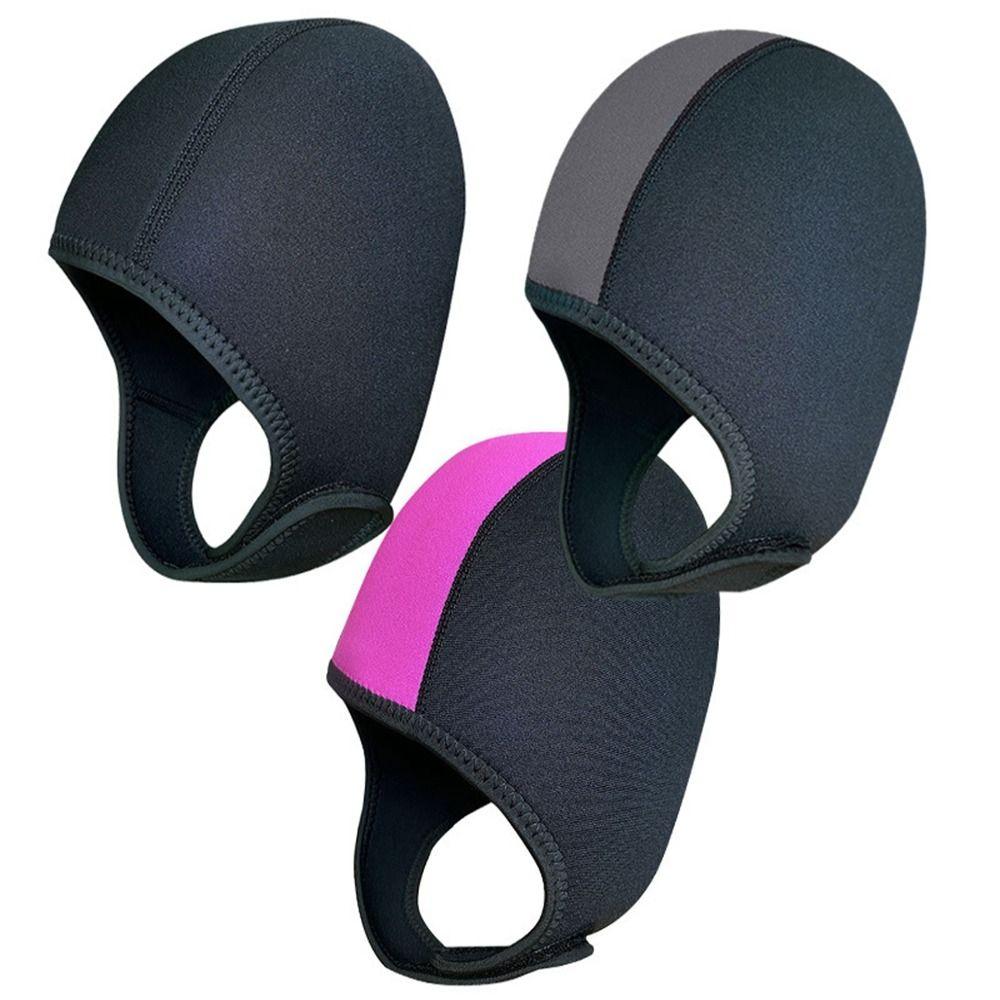 Nylon Swimming Cap Thicken Diving Cap New Thermal Hood Cap  Man Women