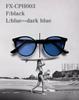 Classic Round Sunglasses with Photochromic and Polarized Lenses Black Brand Popular Stylish Fashion Glasses UV Protection [Flex] (F L Blue-dark