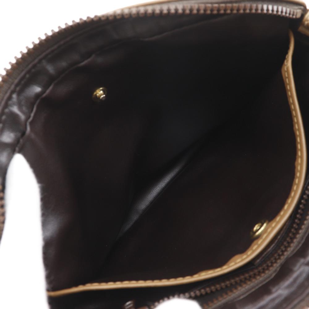 Celine Old Celine Business Bag Macadam Pattern Vintage Brown PVC Mens Used