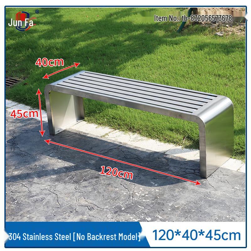 Stainless Steel Outdoor Park Bench