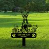 Custom Fox Terrier Dog Memorial Garden Stake, Personalized Metal Yard Sign for Pet, Outdoor Animal Grave Marker, Garden Decor
