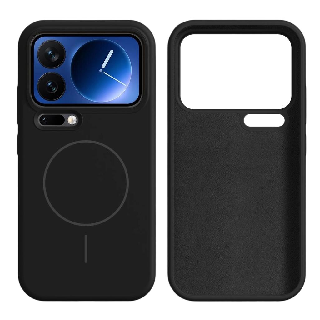 For Xiaomi 17 Pro Magnetic Case Skin-Friendly Liquid Silicone + PC Phone Cover