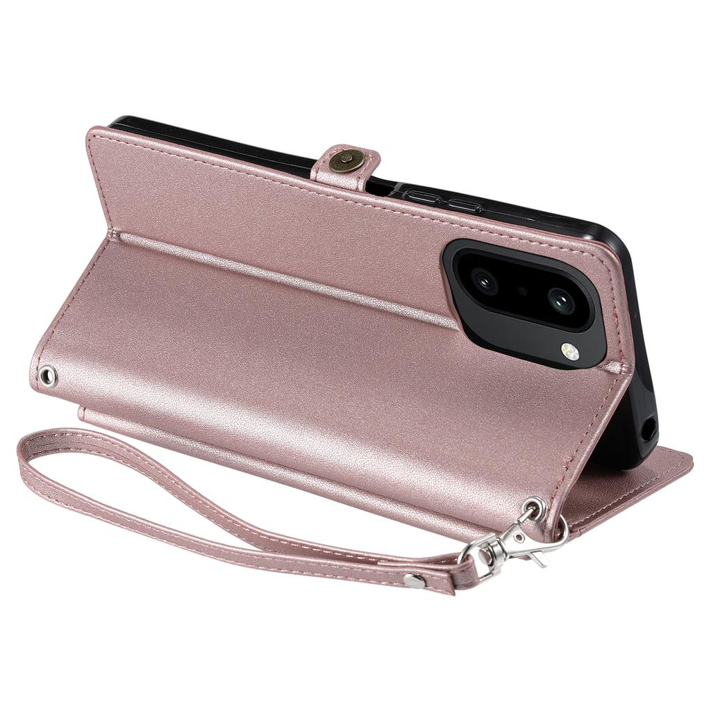 Für OnePlus 15R 5G Lederhülle mit Armband Geldbörse Ständer Handyhülle