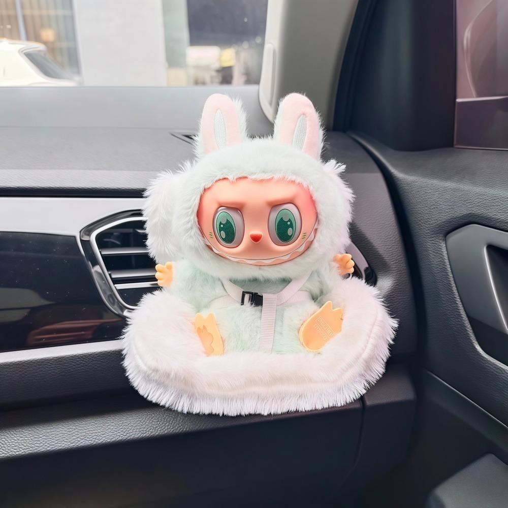 Labubu Puppe Auto Lüftungsschlitz Halterung für 15-17cm Figuren - Sichere Sicherheits-Sitzhalterung, Kawaii Armaturenbrett Deko-Accessoire, Schnelle Werkzeuglose Installation, ABS-Kunststoff
