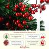 Christmas Artificial Holi Berries Fruit for Christmas Tree Decoration Flower Wreath DIY Christmas Craft (Pack of 50)|Christmas Ornaments Props