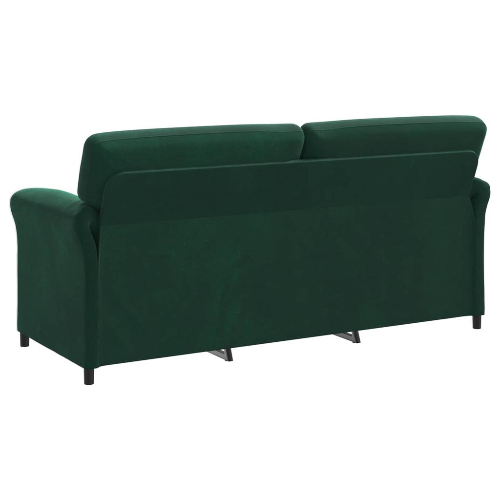 3 Seater Sofa Dark Green 198 X 83 X 95 Cm Velvet