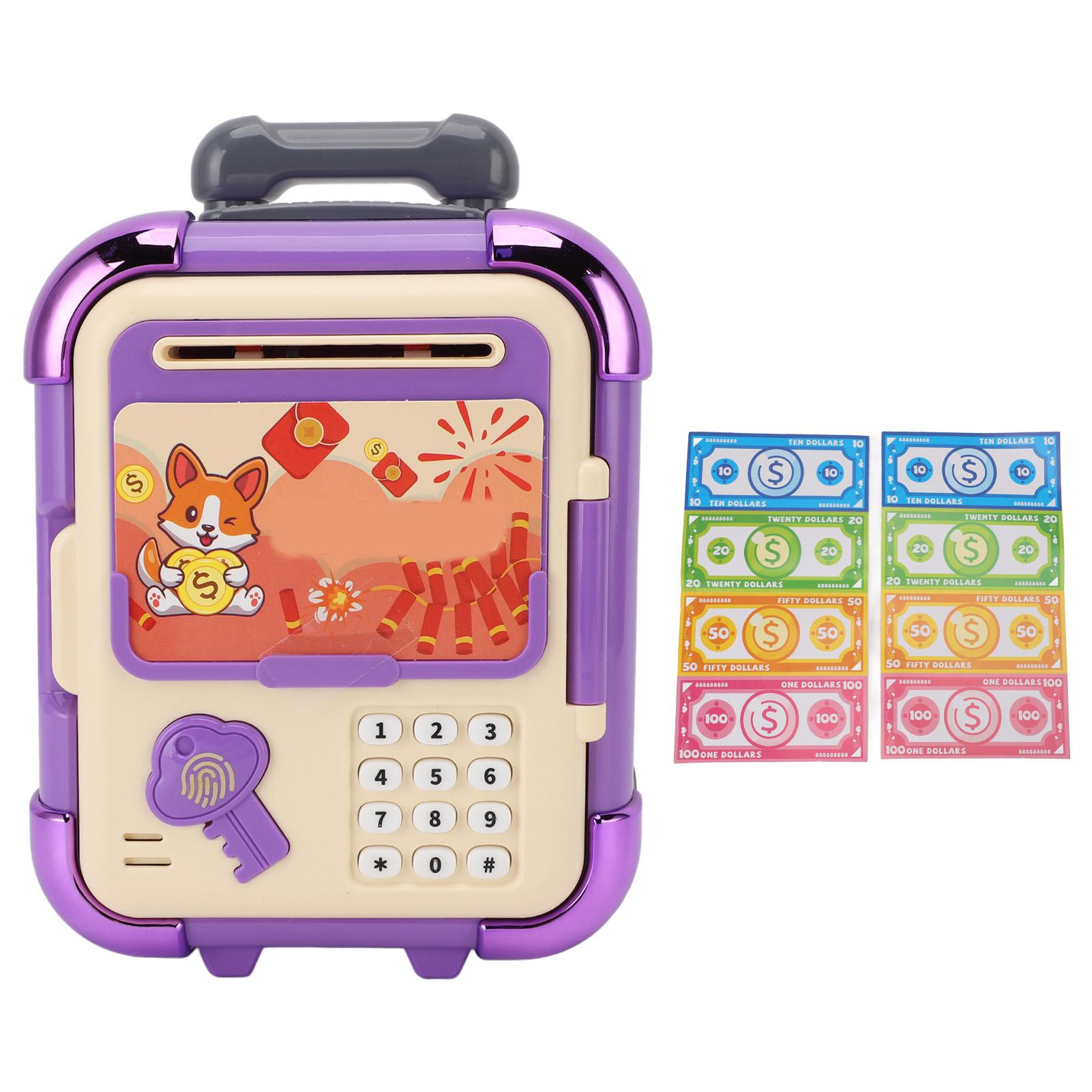 

Чемодан Копилка Отпечаток пальца Пароль Разблокировка Музыка Свет Электронная Копилка Безопасная Игрушка для фиолетовый