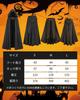 [God-Quality Product] Mysterious and Majestic Gothic-Style Hooded Long Cape with Dark Fabric for Halloween Cosplay (Black, Small)