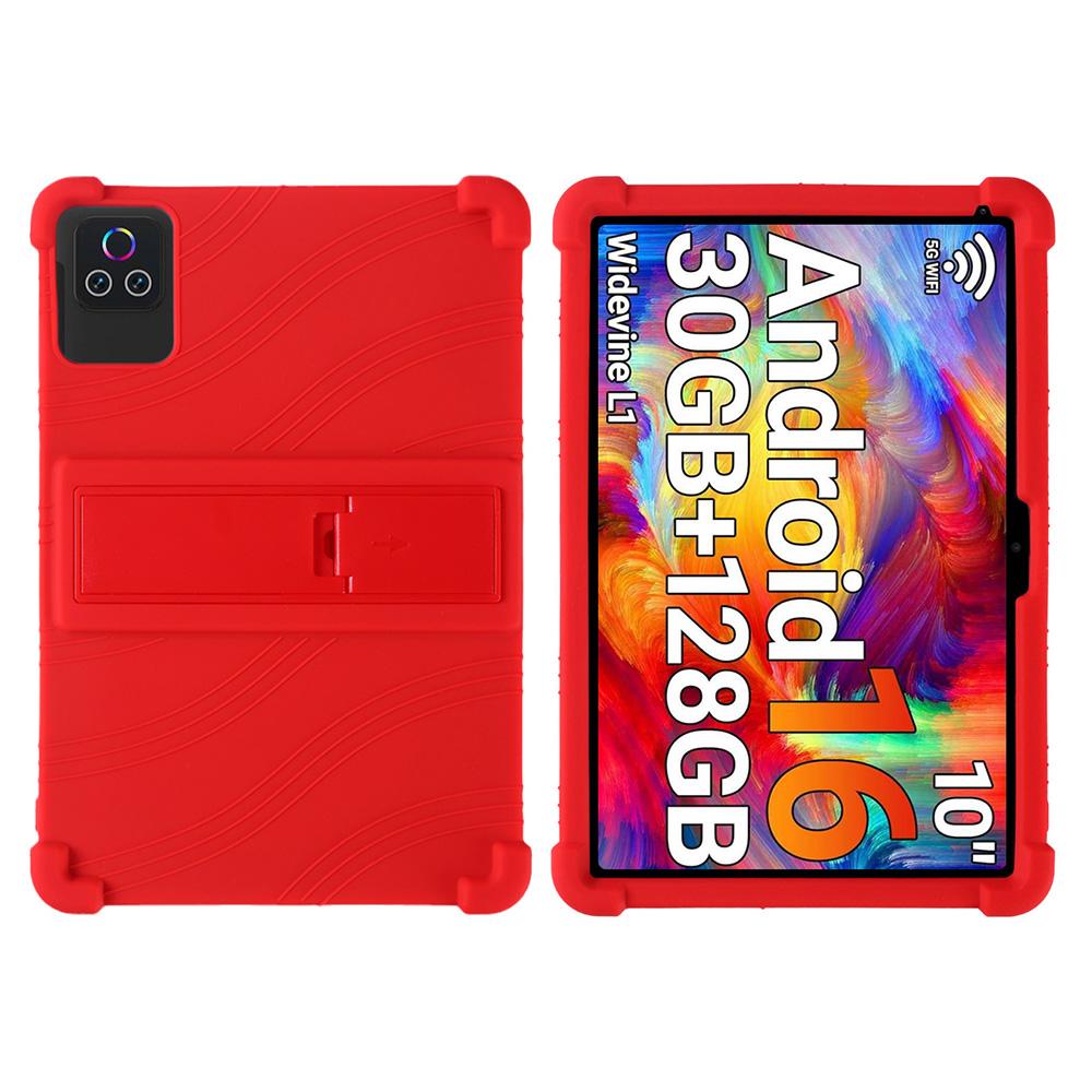 Compatible with the URAO X109 Tablet Case, 10.1-inch, Soft Silicone Universal Case with Stand for Kids красный