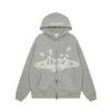 Broken Planet Graphic Print Zip Hoodie Set Teen Boys Loose Fit Fleece Lined Casual Streetwear