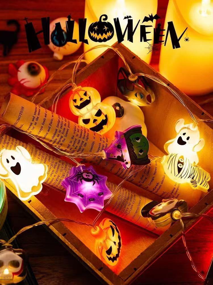 Creative Halloween Decorative Mummy String Lights - Witch and Pirate Festival Hanging Decor