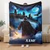Custom Name Hogwarts Crest blanket for Couch & Bed, Plush Cozy Fuzzy Blanket Super Soft & Warm Blankets for Fall and Winter. 090893