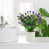 4 Packs Fake Plants Mini Purple Artificial Potted Flowers Small Faux Plants Indoor for Home Office Bathroom Farmhouse Tabletop Spring Decor