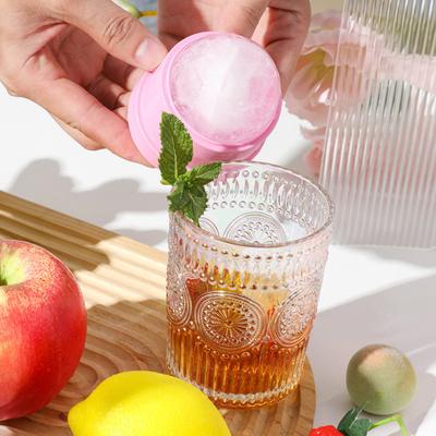 Whiskey Ice Ball Mold with Lid Food-Grade Silicone Sphere Tray for Freezer Easy-Release Leak-Proof, Stackable Dishwasher Safe Cocktail Accessory