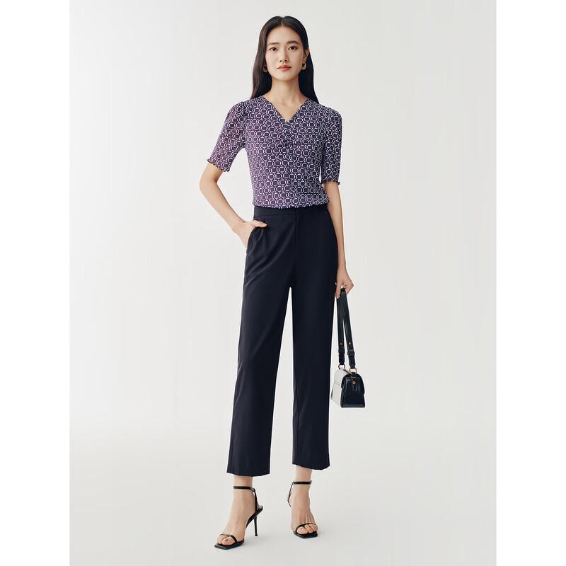 JUZUI Women's Professional Slim Fit Tapered Ankle Pants