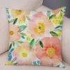 Watercolor Flower Leave Pillow Case Decor Colorful Plant Floal Cushion Cover for Sofa Home Car Soft Plush Pillowcase