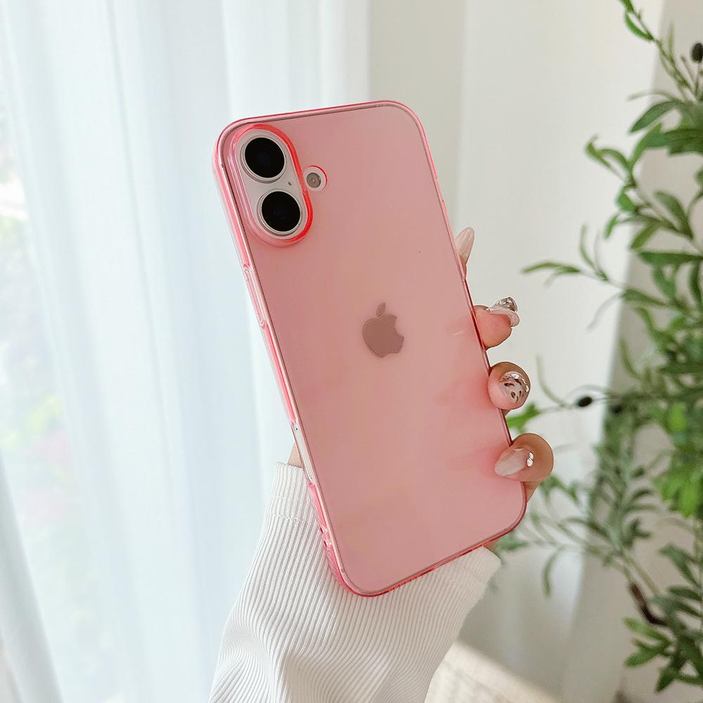 Colorful Candy Color Transparent Soft Case For iPhone Air 17 16 15 14 13 12 11 Pro Max Plus Mini Silicone Ultra Thin Clear Shell