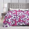 Super Warm BlanketGirls Boys Airplane Travel Soccer Ball Balls Pattern Pink Football Sport Throw Blanket Flannel Bedspread