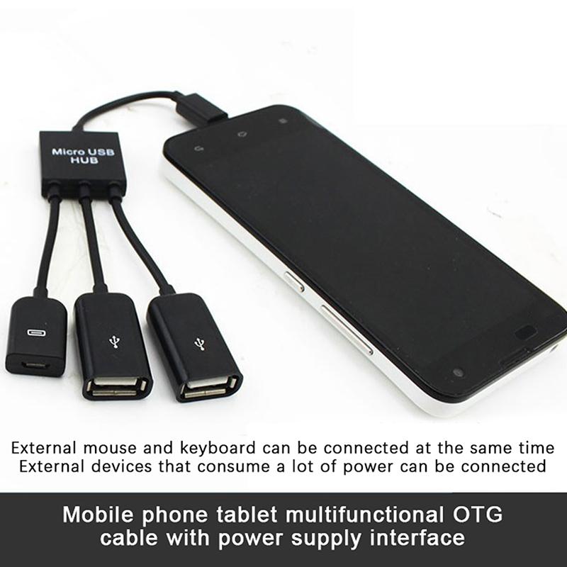 4 Port Micro Usb 2.0 Hub 4-In-1 Otg Hub Power Adapter Cable For Android Phone Tablet Pc Multiport Adapter