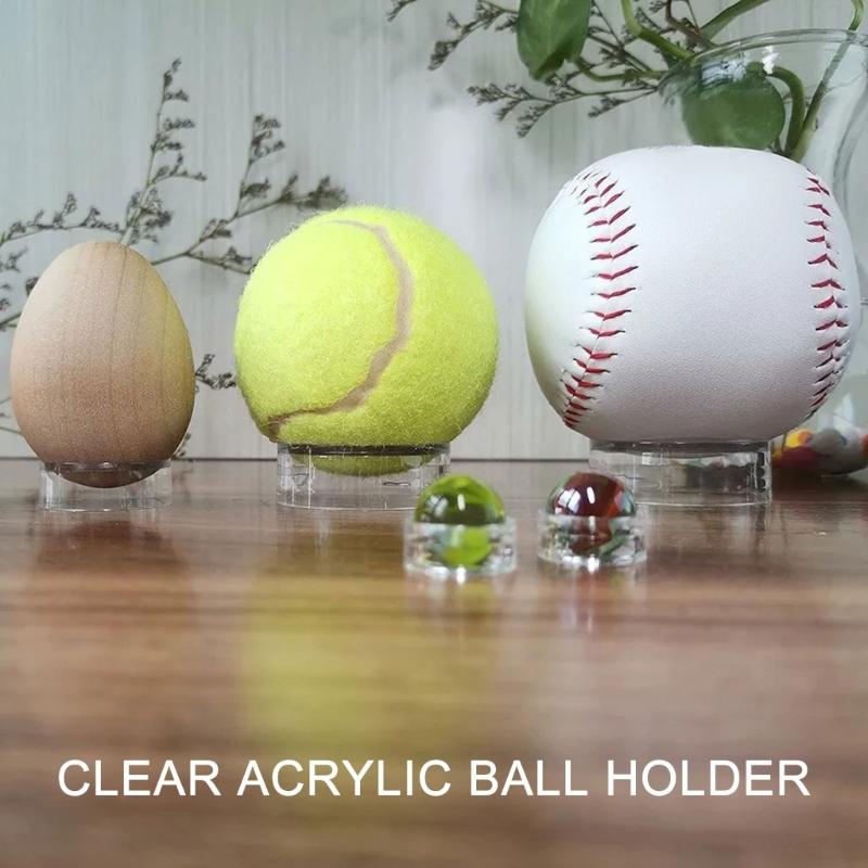 10Pcs Clear Baseball Stand Holder Plastic Round Display Stand Clear Rings Sphere Stand Plastic Baseball Display Holder