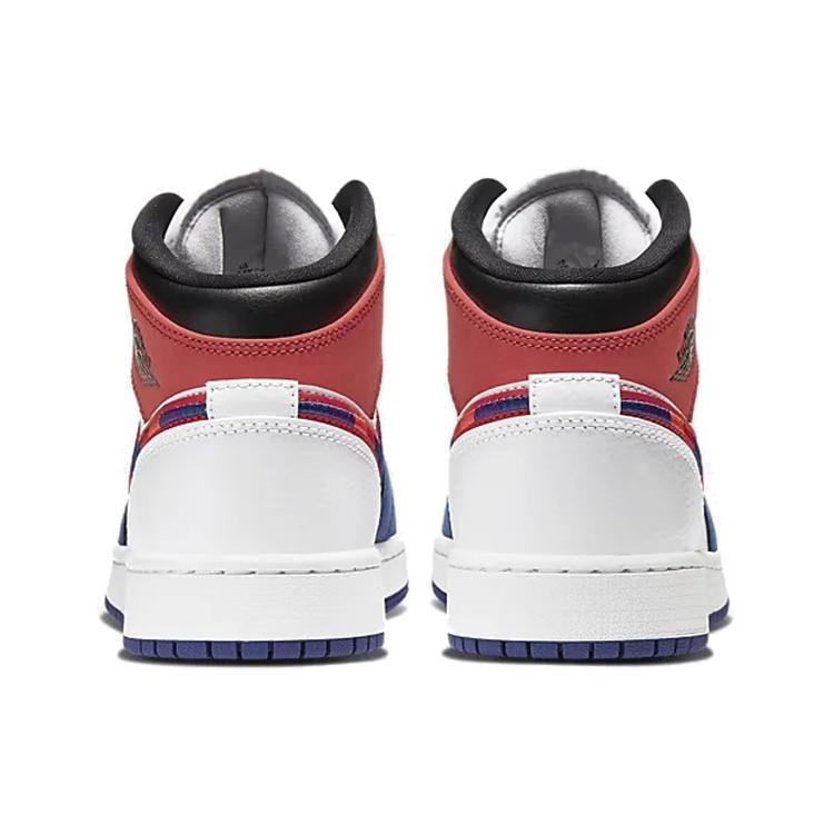 New Jordan 1 Mid Rush Blue University Red GS BQ6931-146