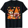 Gnome Turkey Corgi Thanksgiving Fall Leaves Pumpkin Pie T-Shirt
