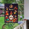 Dia De Los Muertos Halloween Festival - Double-Sided  Garden Flag, Durable Polyester, Outdoor Lawn & Courtyard Decor