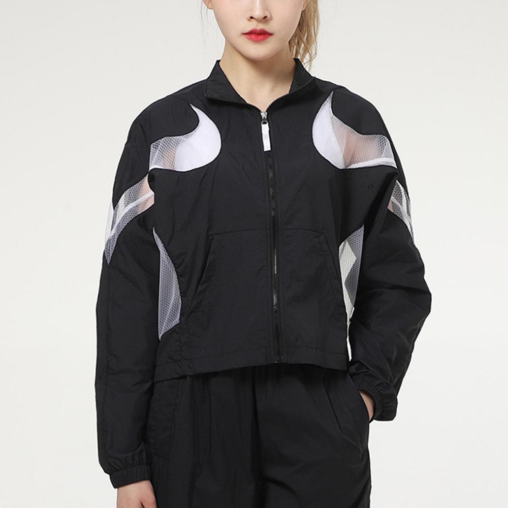 Nike Sportovní tkaná bunda se stojáčkem Dámská bunda Černá CZ8285-010