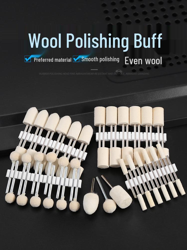 3mm Wool Polishing Head for Metal, Jade, Glass, and Mirror Surfaces - Electric Grinding Head.