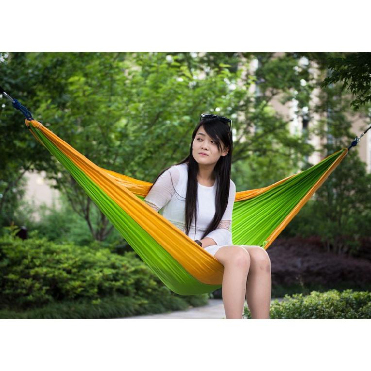 Tewango Tragbare Hängematte für 1–2 Personen, Outdoor, Camping, Hängehängematte, Schaukelbett, Nylon