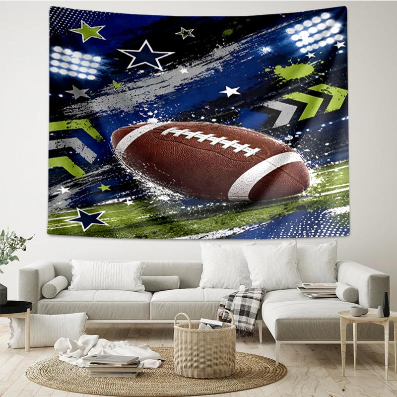 American-football Print Tapestry, Backdrop, Easy Setup, Ideal for Bedroom, Office & Living Room, with Aesthetic Wall Hanging Decor.
