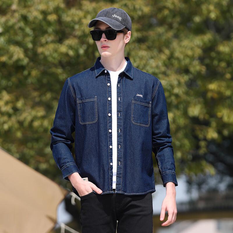 JEEP Men s Casual Denim Shirt XL