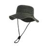 Spring and Summer Outdoor Mountaineering Fishing Visor Big Brim Breathable Bucket Hat British Retro Denim Sunscreen Hat