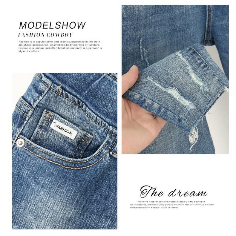 GMXIA Fashion Women Casual High Waist Jeans Boyfriend Jeans Pencil Jeans Trousers