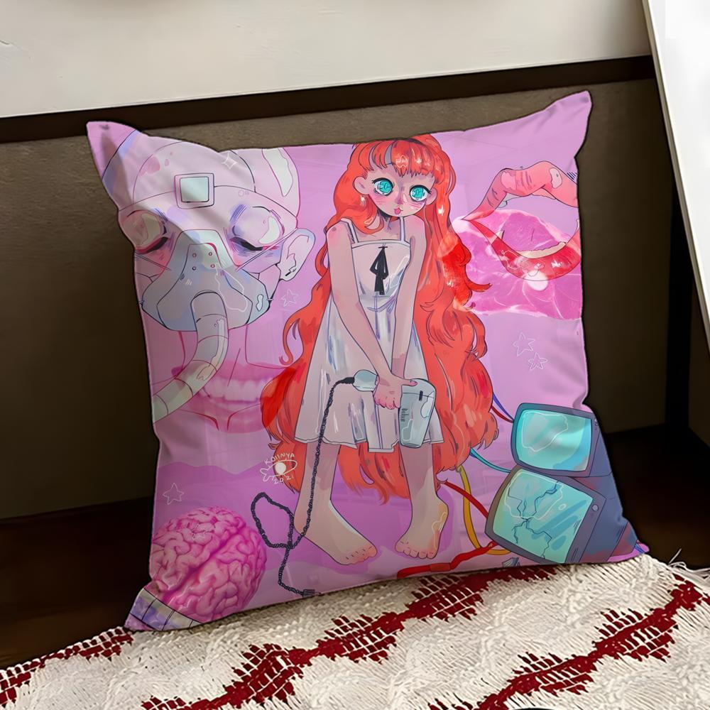 AnimeWonder Egg Priority Cushion Cover Reversible Soft Durable Pillow Cover Home Car MultiScene Use for Daily Comfort