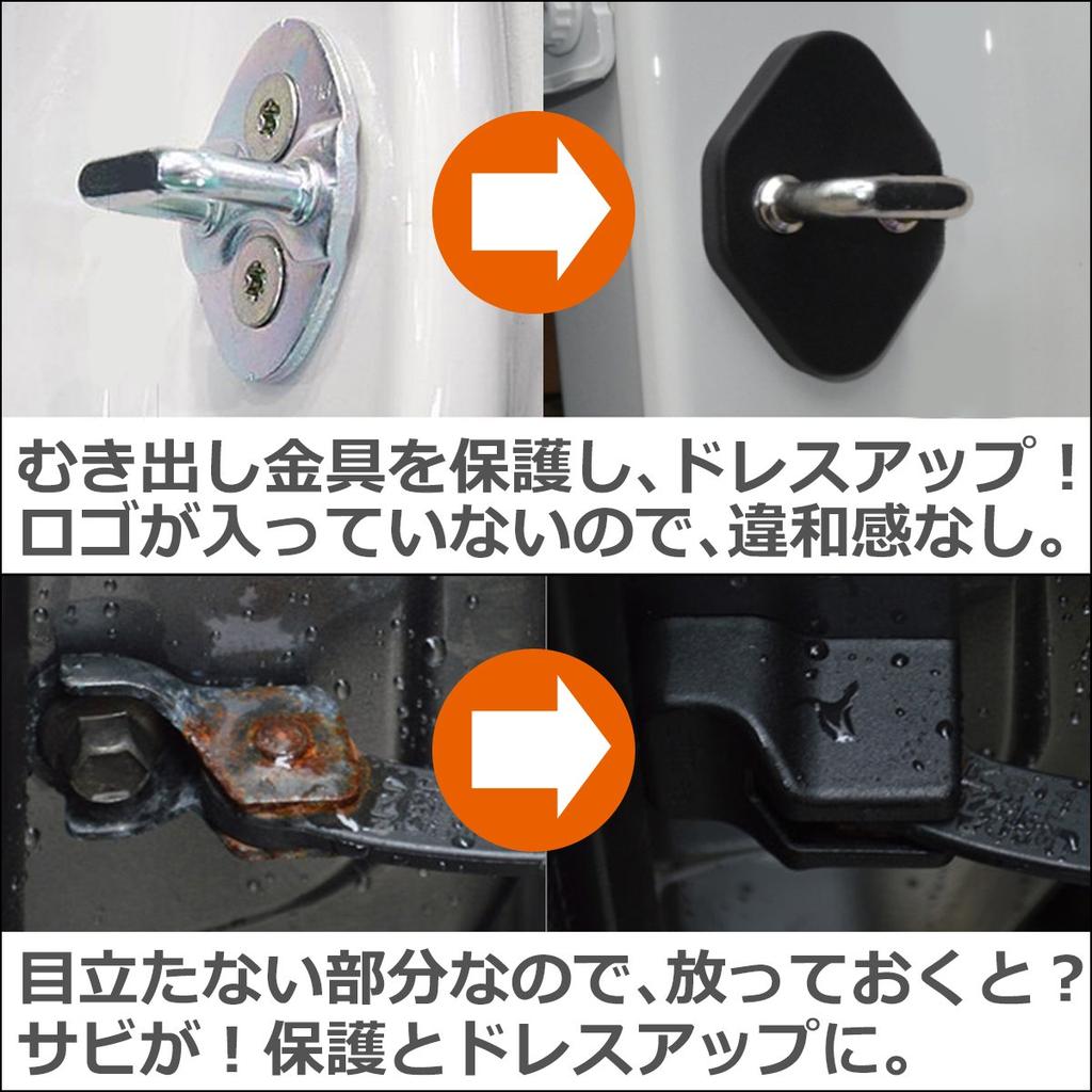 Negs-S Door Striker Cover Compatible Honda Toyota Suzuki Daihatsu Universal Product Carbon Black