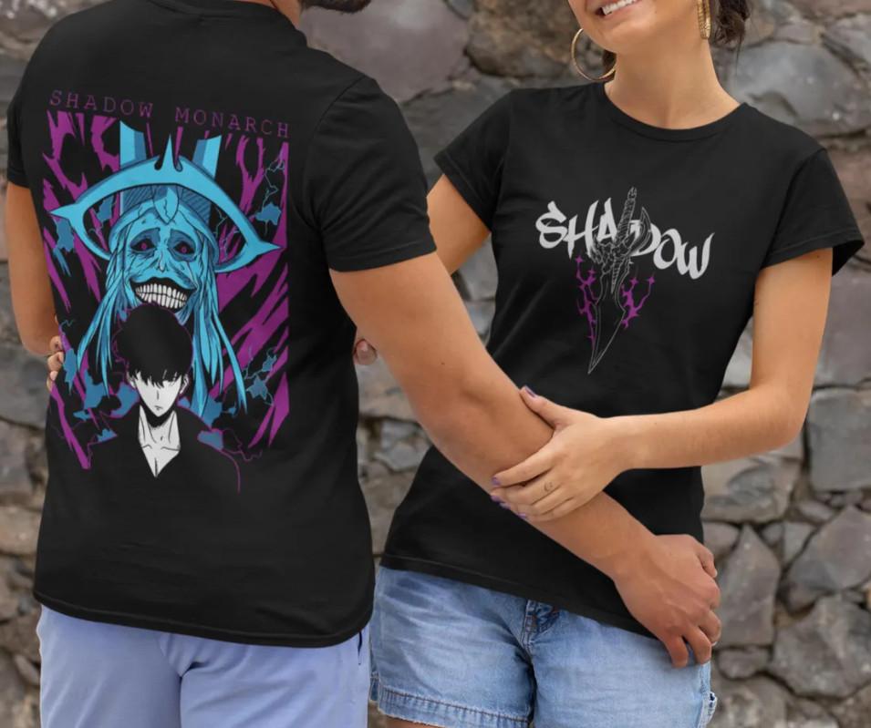Solo Leveling Shadow Monarch Anime Tee, Sung Jin-Woo T-Shirt Unisex T-Shirt XXXL