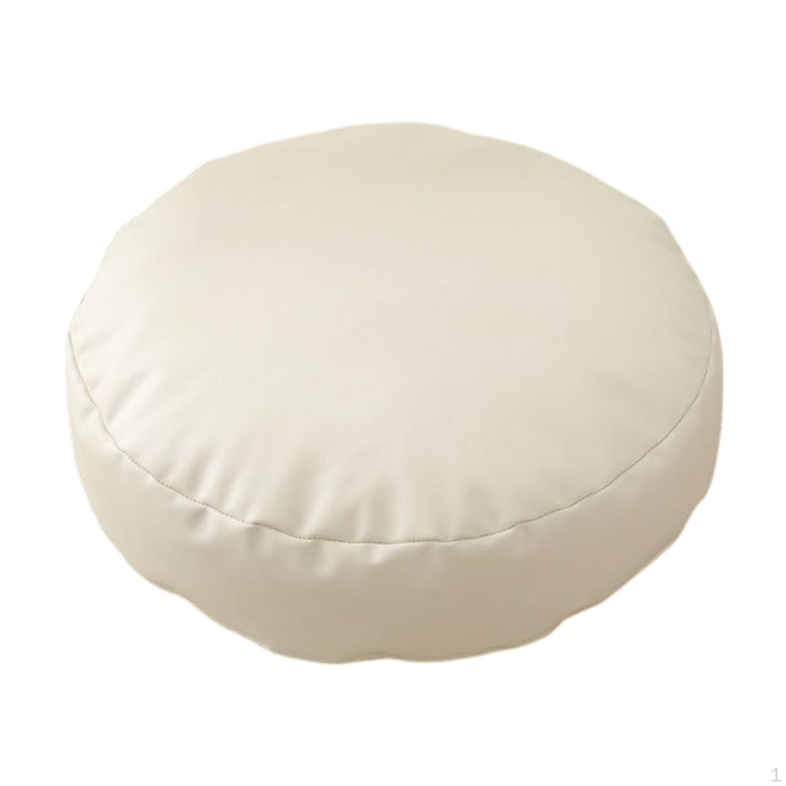 

40cm Diameter Floor Cushion for Indoor And Outdoor Use Beige White