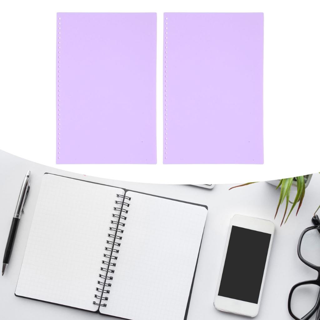 20Pcs Sheet Protector Paper Binding Cover Matte   30 Holes PP Plastic for Presentation