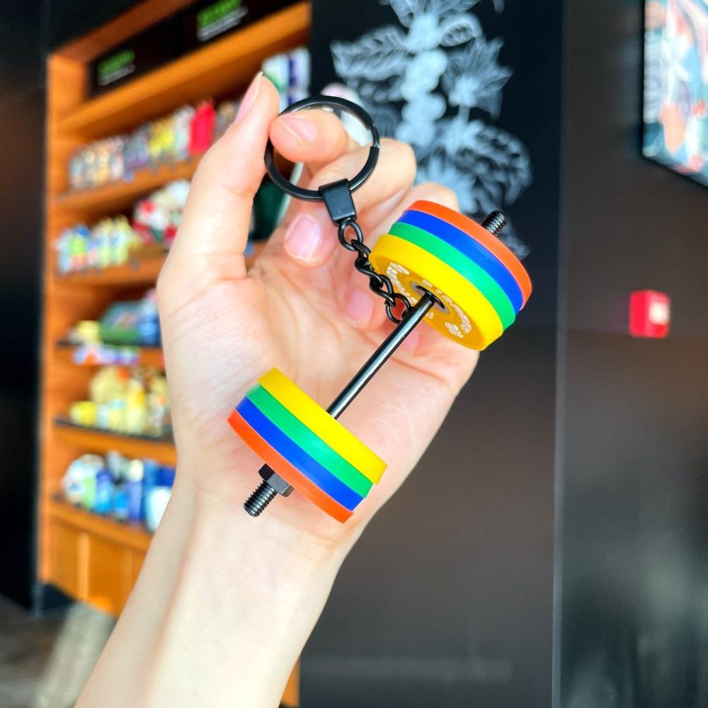 Detachable Simulation Dumbbells Keyring Dopamine Fitness Series Pendant Gifts