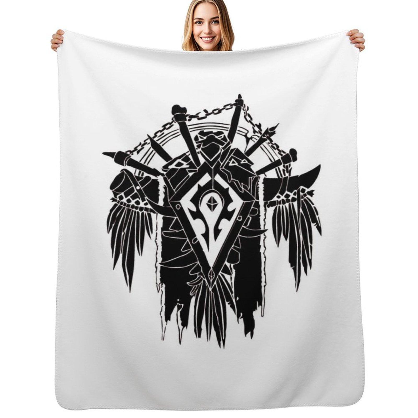 Old Horde logo Throw Blanket Flannel Fleece Soft Warm Throw Blanket Size: 75*100cm, Weight: 230 GSM