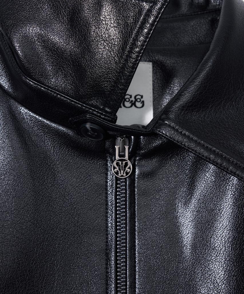 YOUHEE Crack Leather Blouson_Black