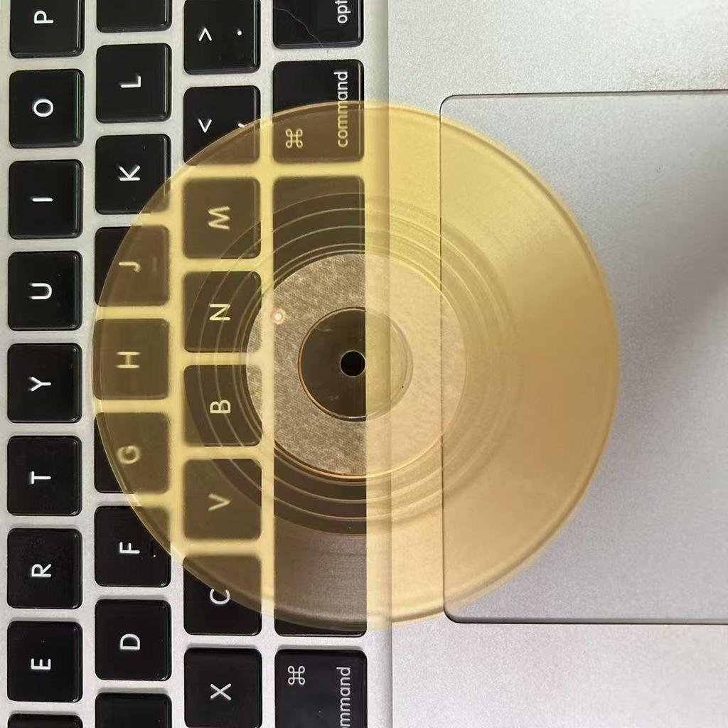 Retro Vinyl Record Non-slip Coaster - Round ABS Plastic Coffee/Tea Cup Mat with Heat Insulation