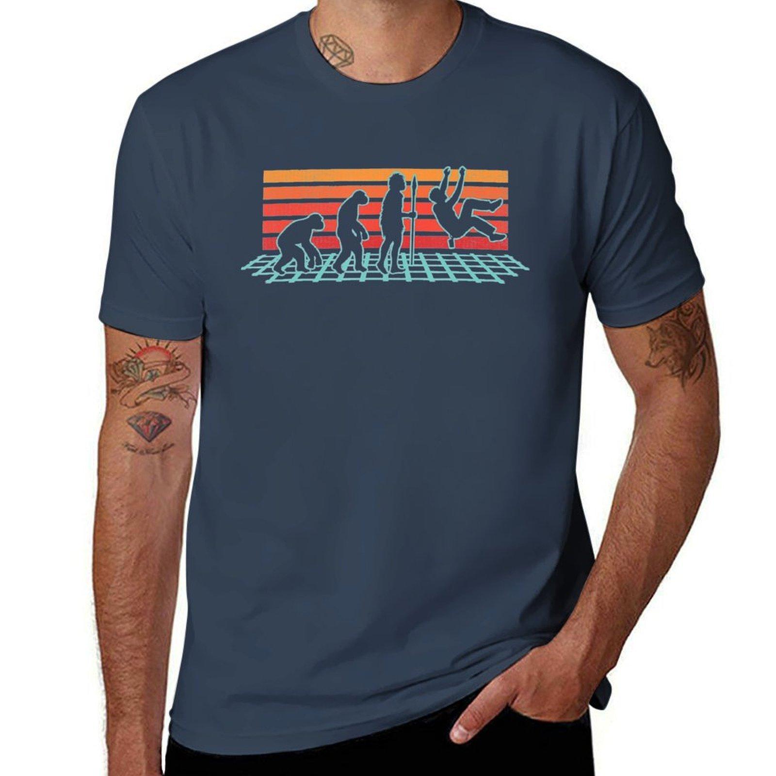 Rock Climbing Retro Vintage Bouldering 80s Style Tshirt Breathable Workout Short Sleeve Top S