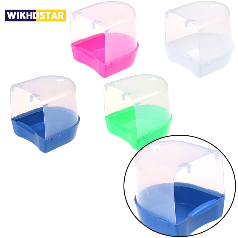 Plast Fågel Vattenbadkar Box Badkar Papegoja För Parakit Hängskål