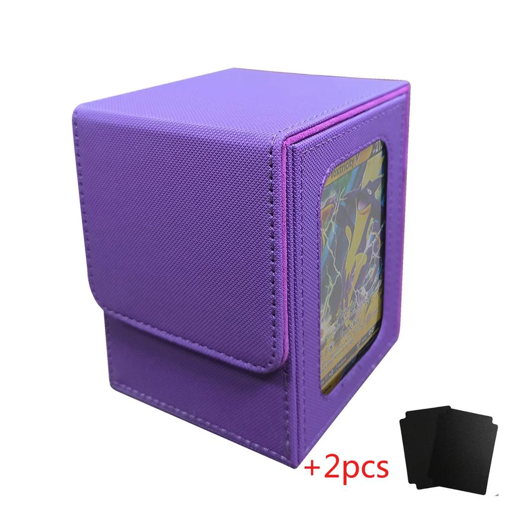Window Card Deck Box Trading Card Storage Box Game Card Carrying Organizer Card Stacking Case for MTG PKM Sports Baseball Cards