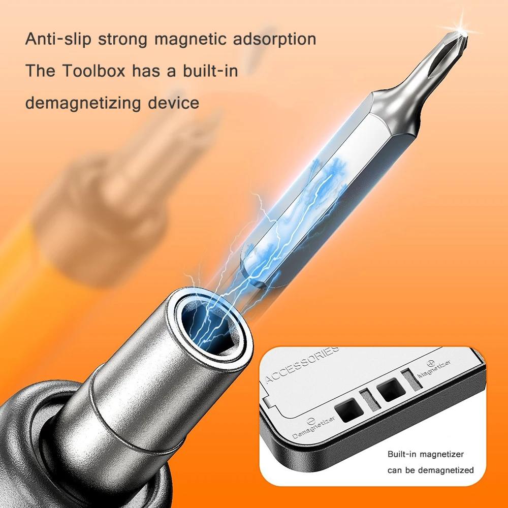Rechargeable Cordless Electric Screwdriver Set Precision Power Tool Kit Mini Drill for Mobile Phone Computer Repair CRV