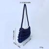 New retro pearl chain handwoven beaded armpit niche design simple portable shopping portable small bag