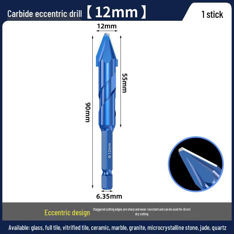 Blue Victory Super Hard Angled Tile and Concrete Drill Bit Set