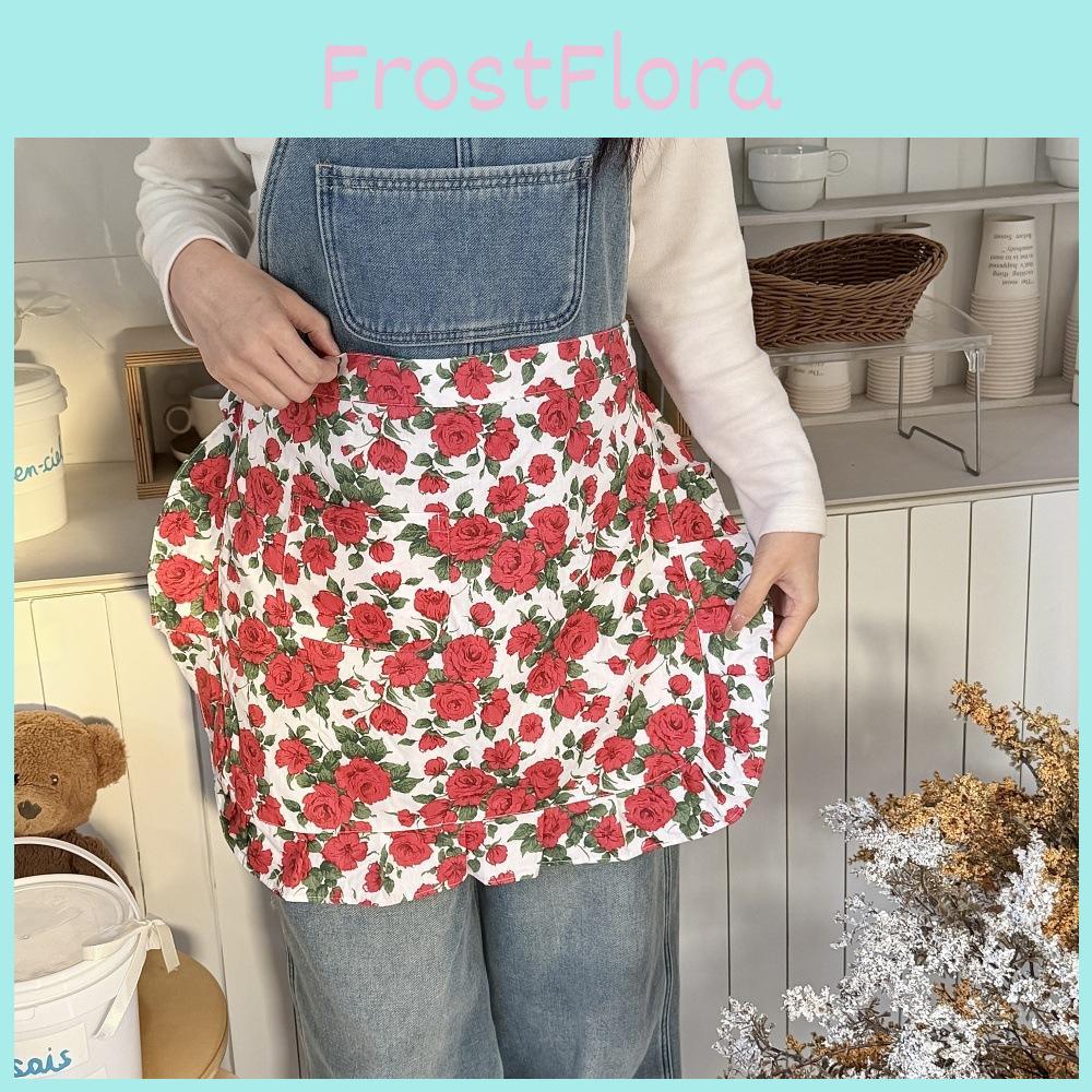 Garden Sleeveless Apron With Floral Pattern For Cooking And Cleaning